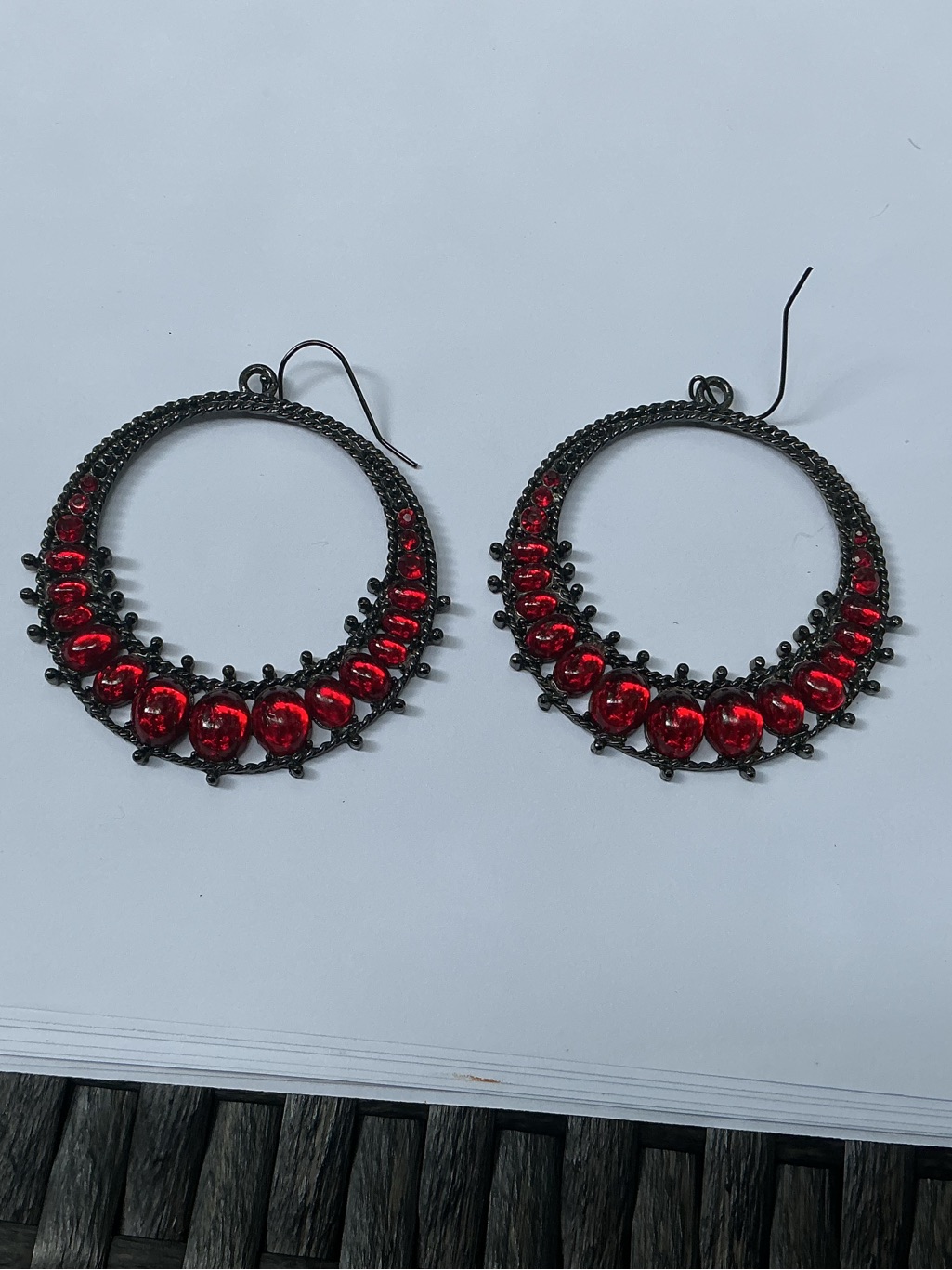 Vintage Red Earrings